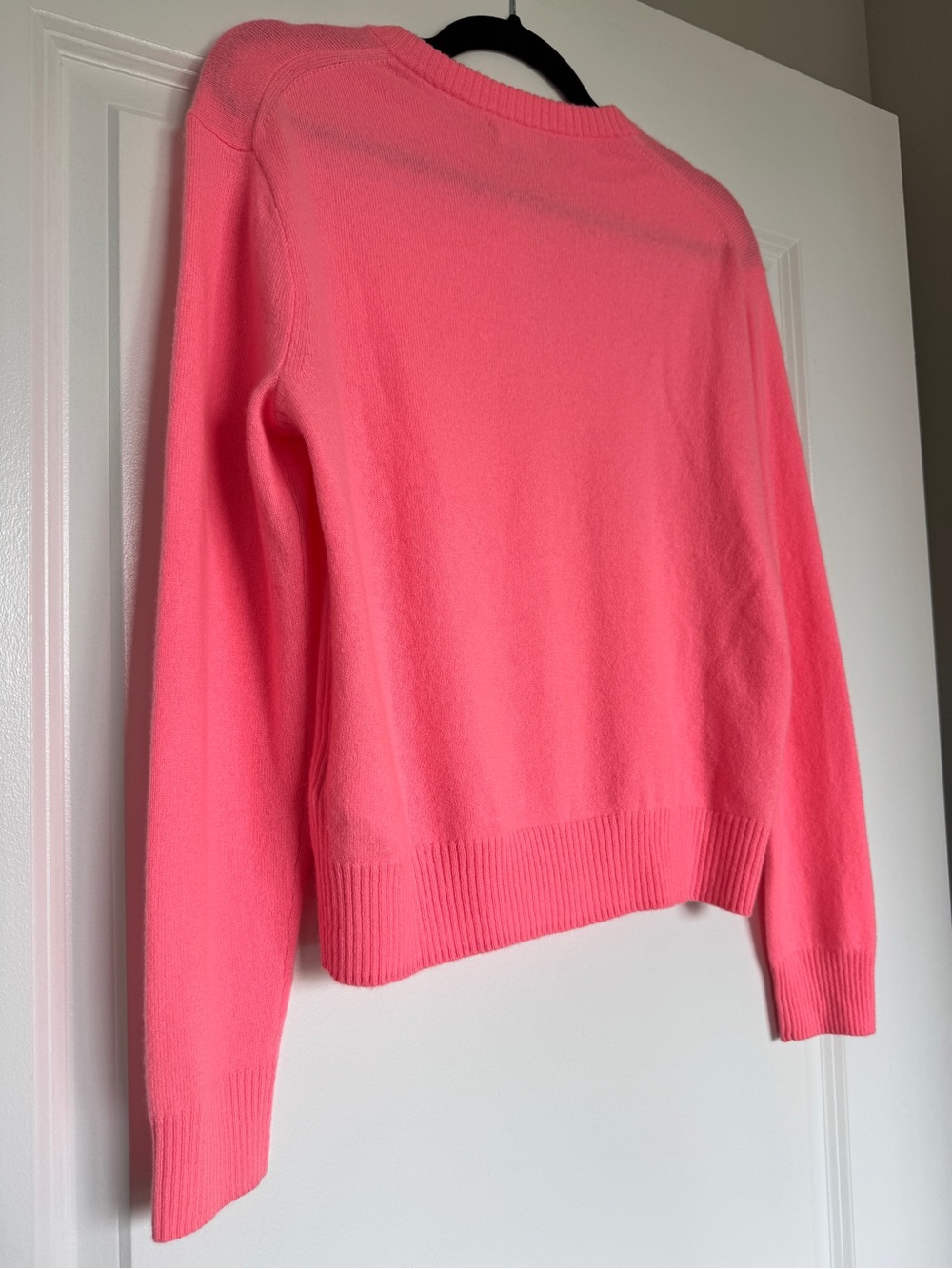 NWT J. CREW Perfect 100% Cashmere Cardigan Sweater Neon Vivid Coral Small CP465 - Picture 6 of 15